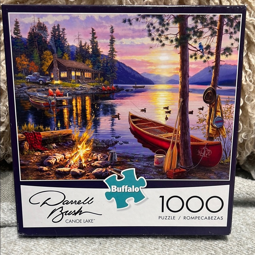 Buffalo Games Canoe Lake Darrel Bush 1000 Piece jigsaw Puzzle SALE🔴3/$25!